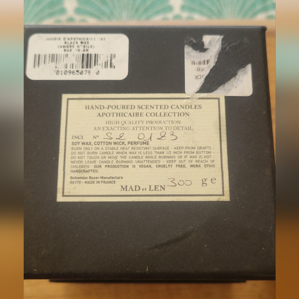NWT MAD et LEN Candle Ambre Nobile. Luxury Candle - Picture 6 of 7